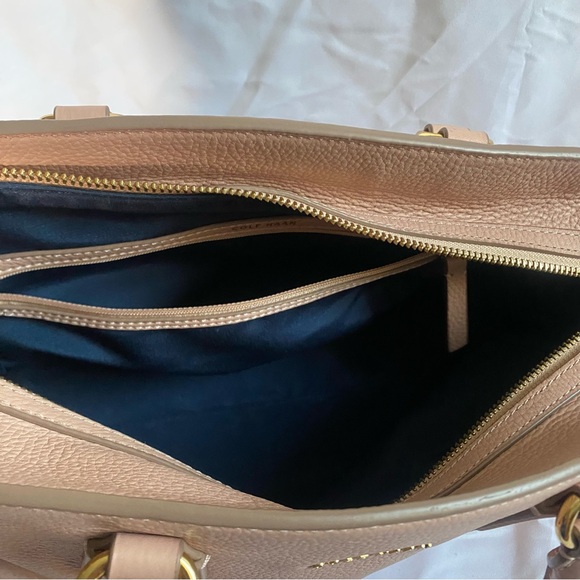 Cole Haan Dorset Leather Satchel Pink With Gold Hardwares Missing Long Strap - Picture 15 of 16